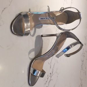 Manolo Blahnik Heels - Metallic Silver